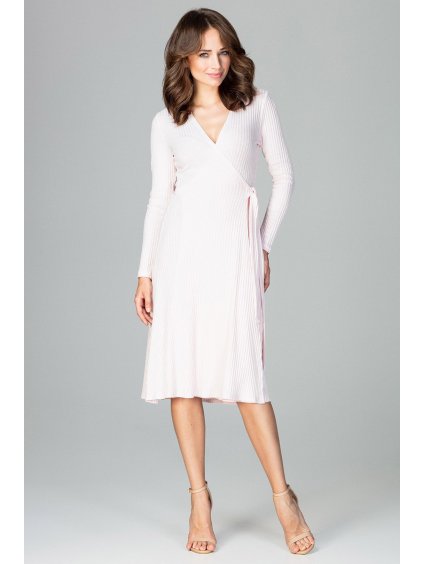 Lehké romantické šaty K465 Pink