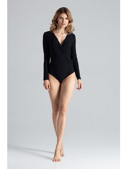 Černé body s hlubším výstřihem M648 Black (Velikost S)