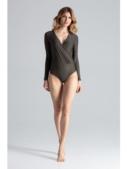 ZELENÉ BODY S HLUBŠÍM VÝSTŘIHEM M648 OLIVE