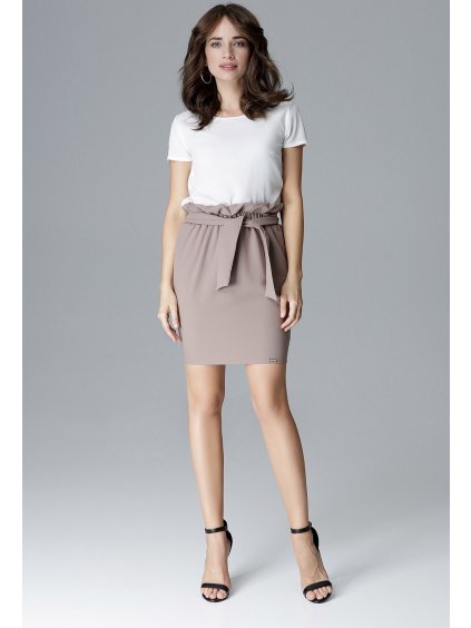 Mocca sukně s vázáním