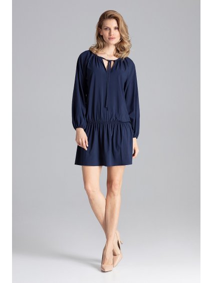 Tmavě modré krátké šaty
