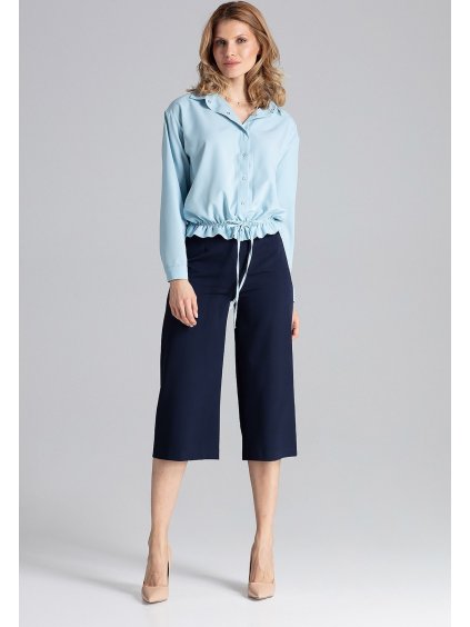 Světle modrá halenka s knoflíky