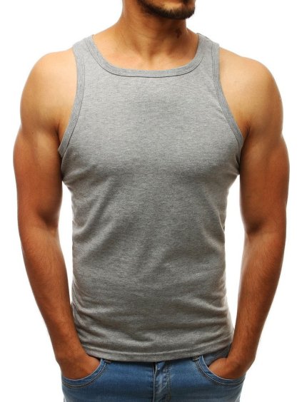 Pánské tílko bez potisku šedé