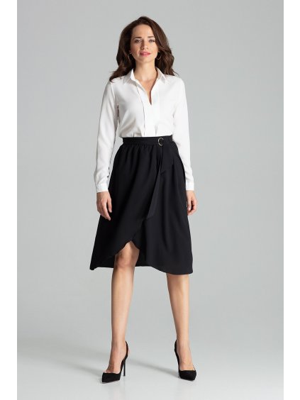 Sukně s elegantní sponou L060 Black