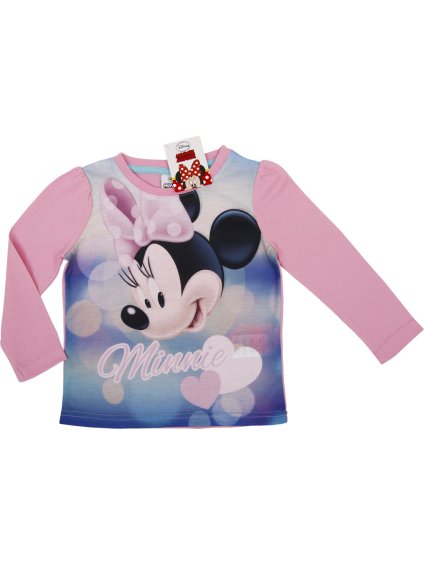 Minnie Mouse dívčí růžové tričko Minnie (Velikost 104)