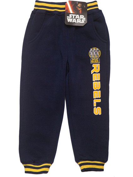 STAR WARS Modré tepláky se žlutým pruhem