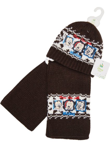 Mickey Mouse chlapecká hnědá sada