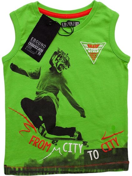 Ebound zelené tílko pro kluky s potiskem