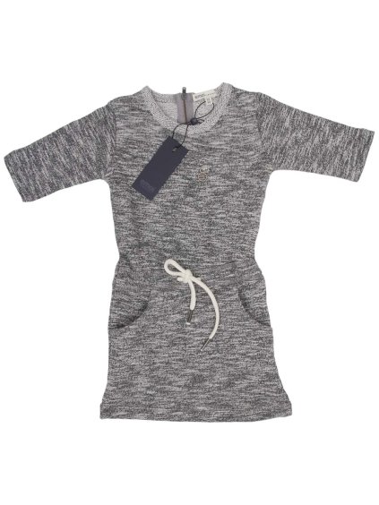 Emoi dívčí šedé šaty s kapsami