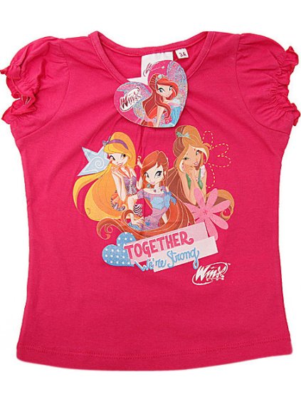 Winx Club Růžové tričko pro holky (Velikost 98)