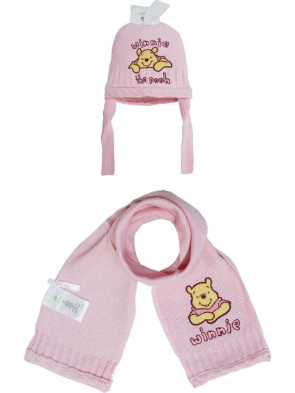 Medvídek PÚ Zimní růžový set pro holčičky