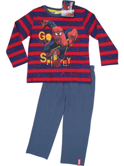 Spiderman pruhované chlapecké pyžamo