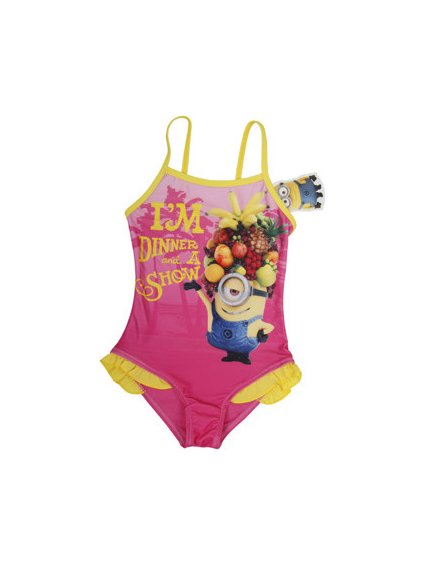 Mimoni růžové plavky s volány