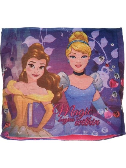 Disney Princezny nákrčník s celoplošným potiskem (Velikost ONE SIZE)