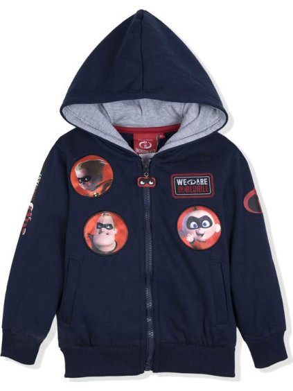 Úžasňákovi chlapecká Tmavě modrá mikina na zip (Velikost 98)