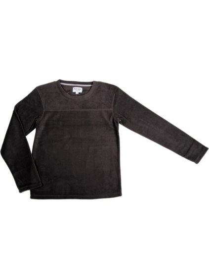 Chlapecká teplá hnědá mikina s dlouhým rukávem