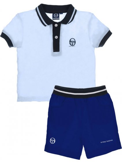 modro-bílý chlapecký set kraťasy + tričko