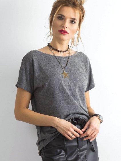 Dámské tmavě šedé tričko