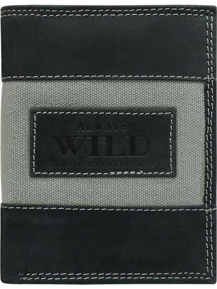 Always Wild Černo-šedá pánská peněženka  A052