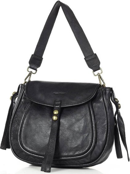 Marco Mazzini černá kožená kabelka