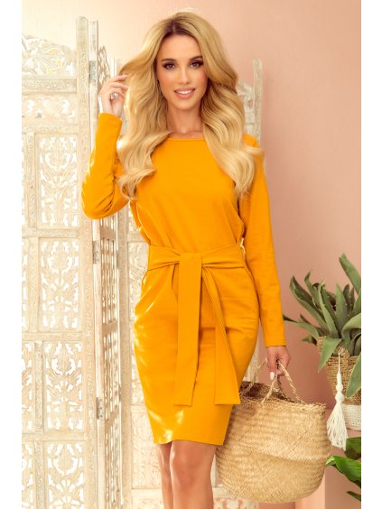 Žluté elegantní dámské šaty BELLA