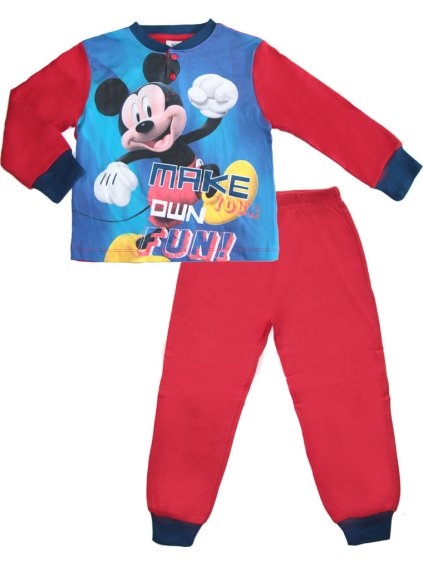 Červené chlapecké pyžamo Mickey Mouse