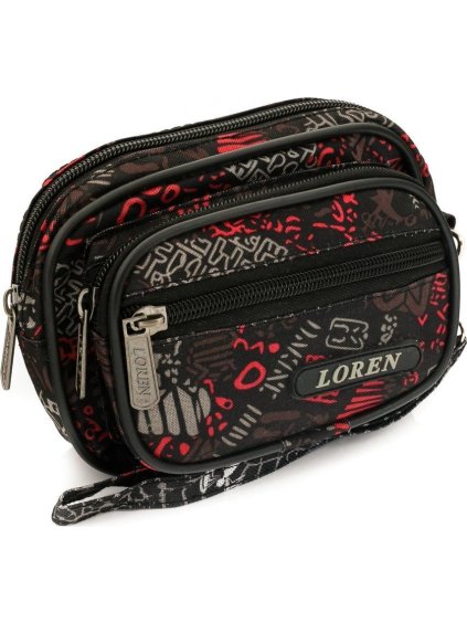 Loren Černo-červená pánská ledvinka