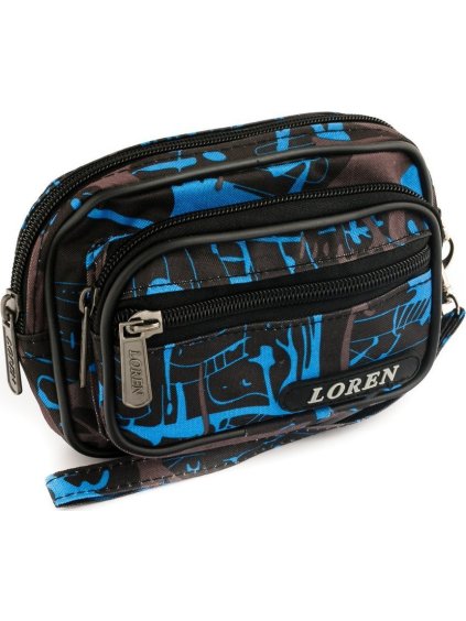 Loren černo-modrá pánská ledvinka