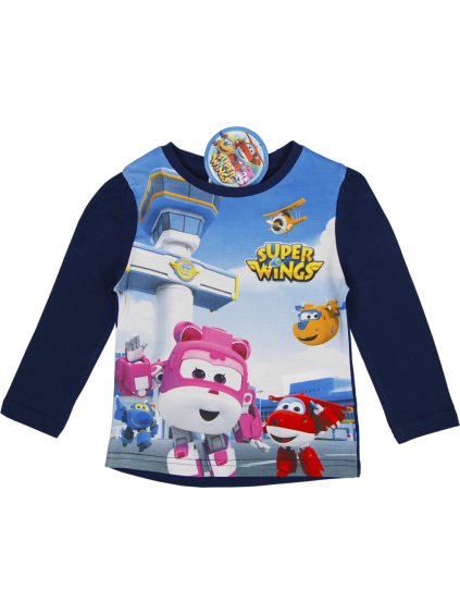 Super Wings dívčí modré tričko s potiskem (Velikost 98)