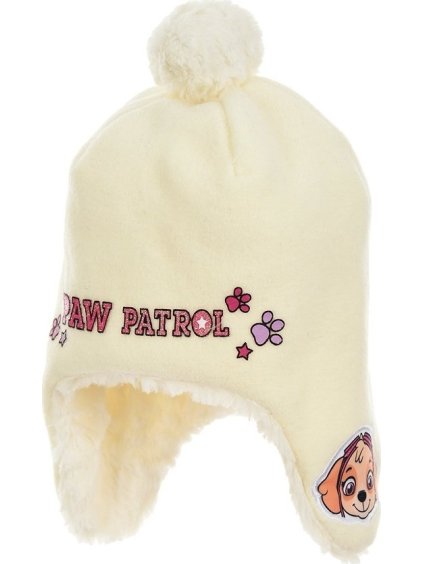 Tlapková patrola - Béžová dívčí čepice s bambulí