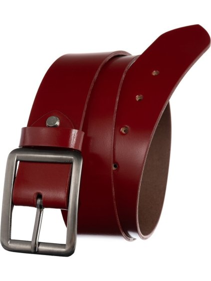 ROVICKY Červený hladký dámský široký opasek