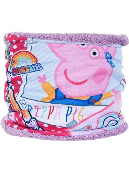 Prasátko Pepa - fialový dívčí nákrčník (Velikost ONE SIZE)
