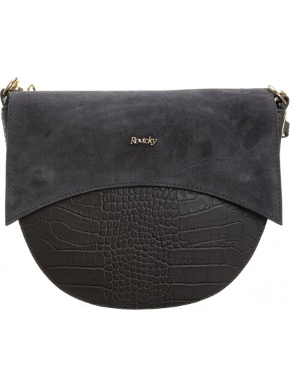 ROVICKY® ŠEDÁ CROSSBODY KABELKA S MOTIVEM KROKODÝLÍ KŮŽE