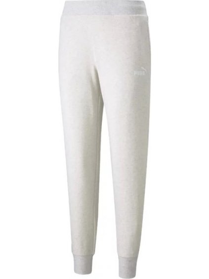 BÍLÉ TEPLÁKY PUMA ESSENTIAL LOGO PANTS