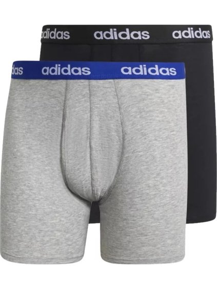 Černo-šedá sada boxerek adidas Linear Brief Boxer 2 Pack