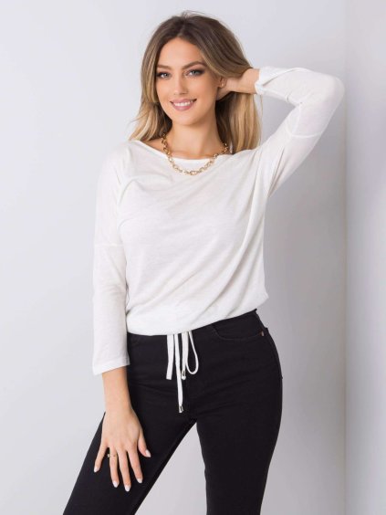 Krémové tričko s vázáním