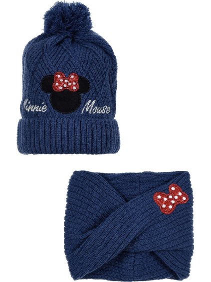 Tmavě modrý teplý set Minnie Mouse (Velikost 52)