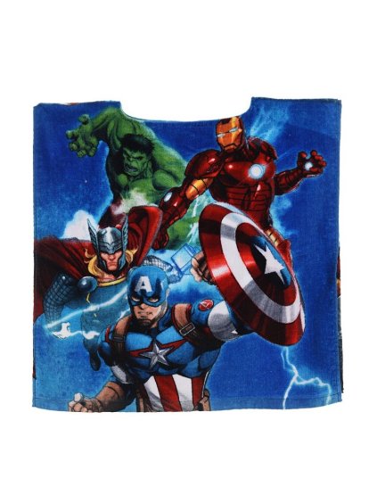 Modré plážové pončo Avengers