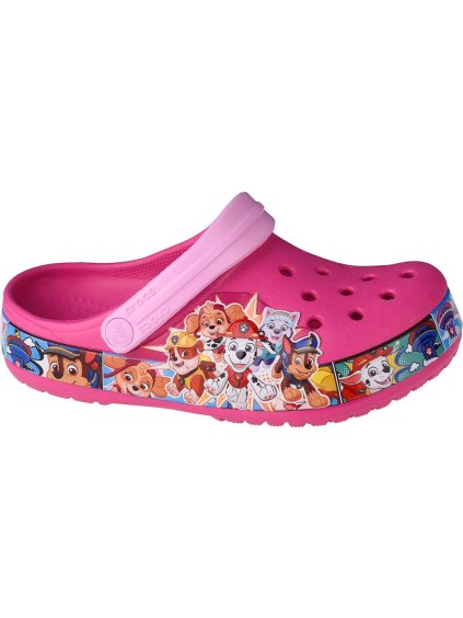 Růžové dívčí nazouváky Crocs Fun Lab Paw Patrol