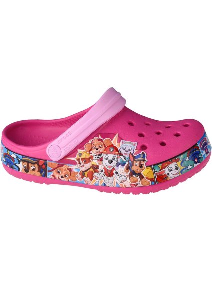 RŮŽOVÉ DÍVČÍ NAZOUVÁKY CROCS FUN LAB PAW PATROL