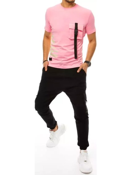 Růžovo-černá souprava s přezkami