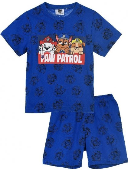 PAW PATROL TMAVĚ MODRÉ CHLAPECKÉ VZOROVANÉ PYŽAMO