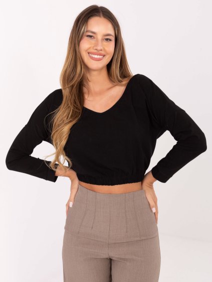 Černé dámské krátké tričko