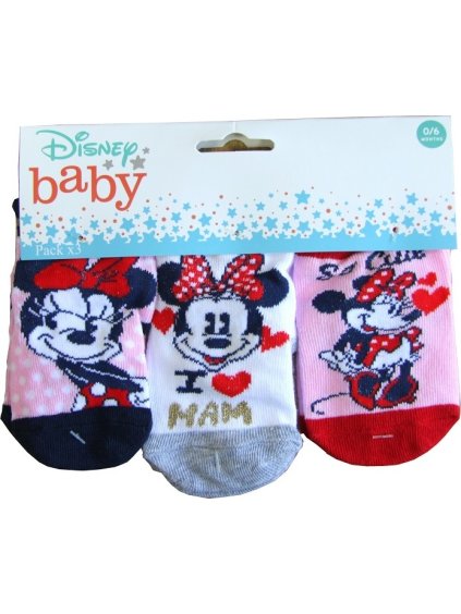 Barevná sada ponožek s Minnie