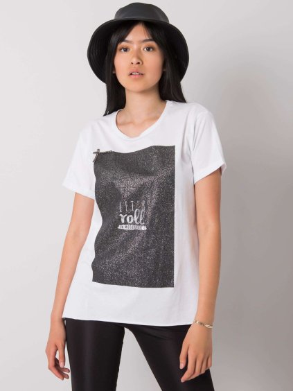 Bílé dámské tričko s potiskem