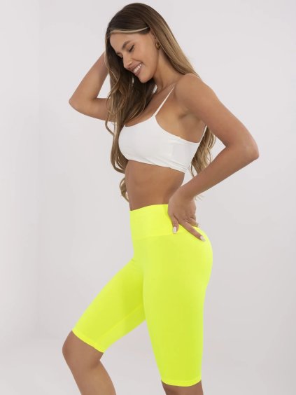 Neonově žluté biker shorts