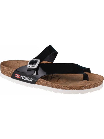 Černé žabky Geographical Norway Sandalias Infradito Donna (Velikost 36)