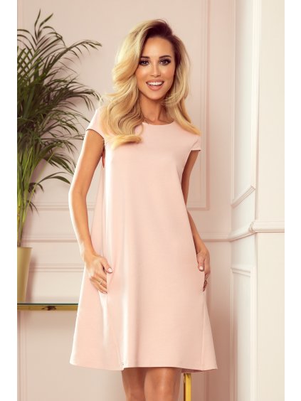 Pastelově růžové šaty CAROLINA