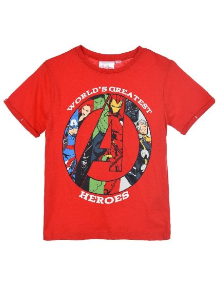 Červené chlapecké tričko Avengers Marvel