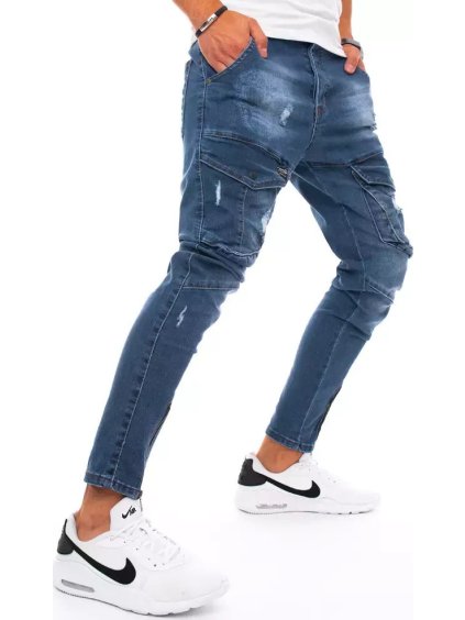 Tmavě modré pánské džíny s kapsami